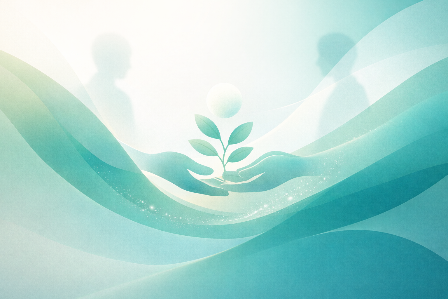 命の循環とつながりを表現したイラスト